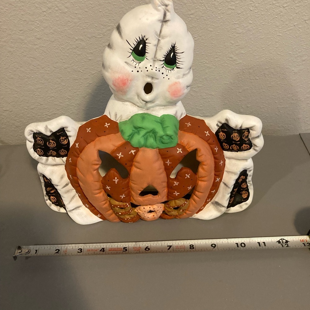 Vintage Ceramic Ghost with Pumpkin - Picture 11 of 11